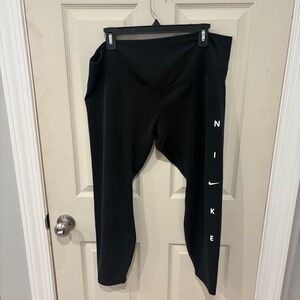 Nike Black Leggings with White Logo